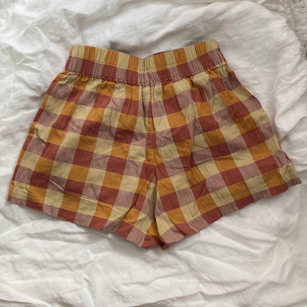 Madewell Pajama Gingham Check Shorts - Picture 5 of 10